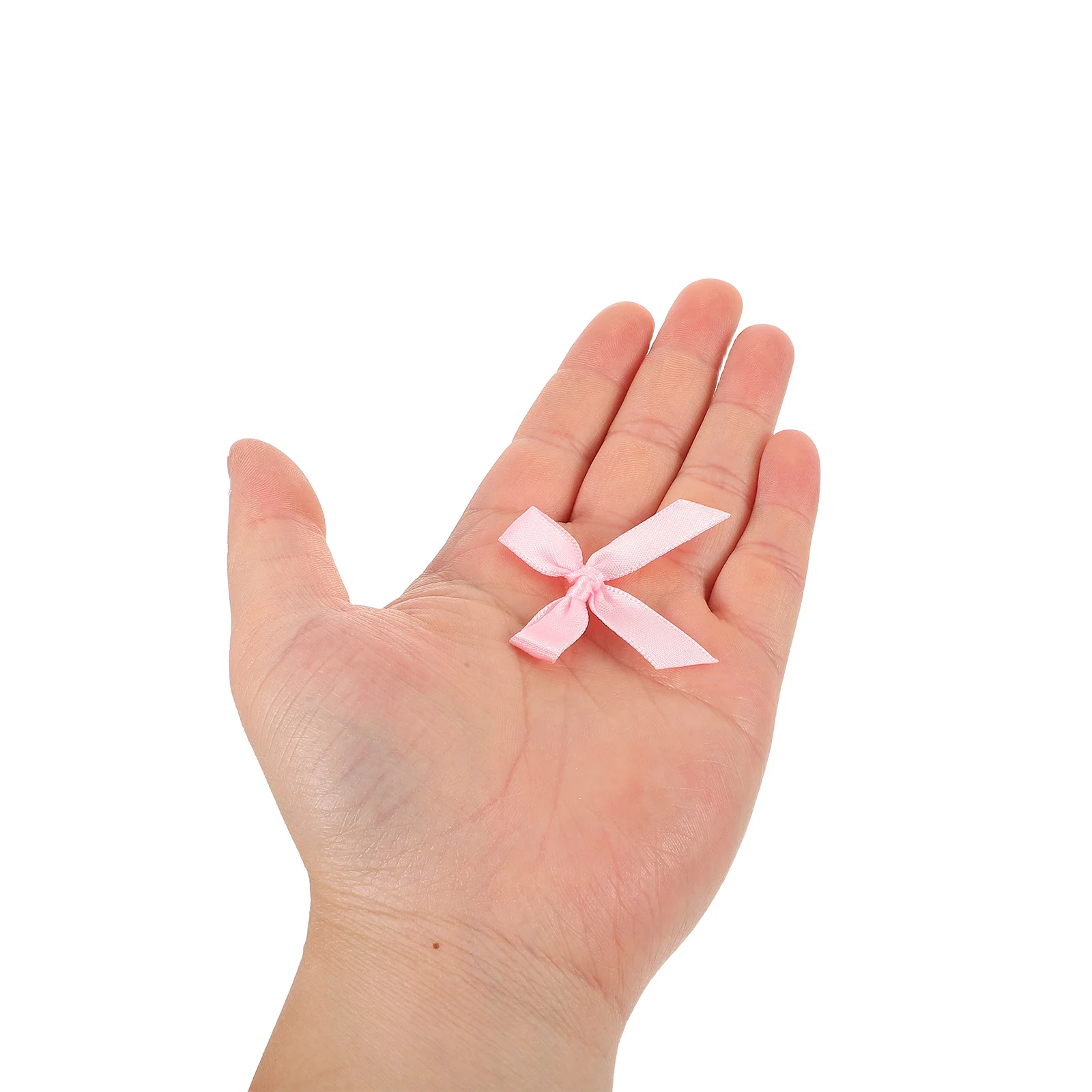 

100Pcs 40mm Pink Mini Satin Bows Small Decorative Bows for DIY Projects Sewing Scrapbooking Cake Decorating Present Wrapping
