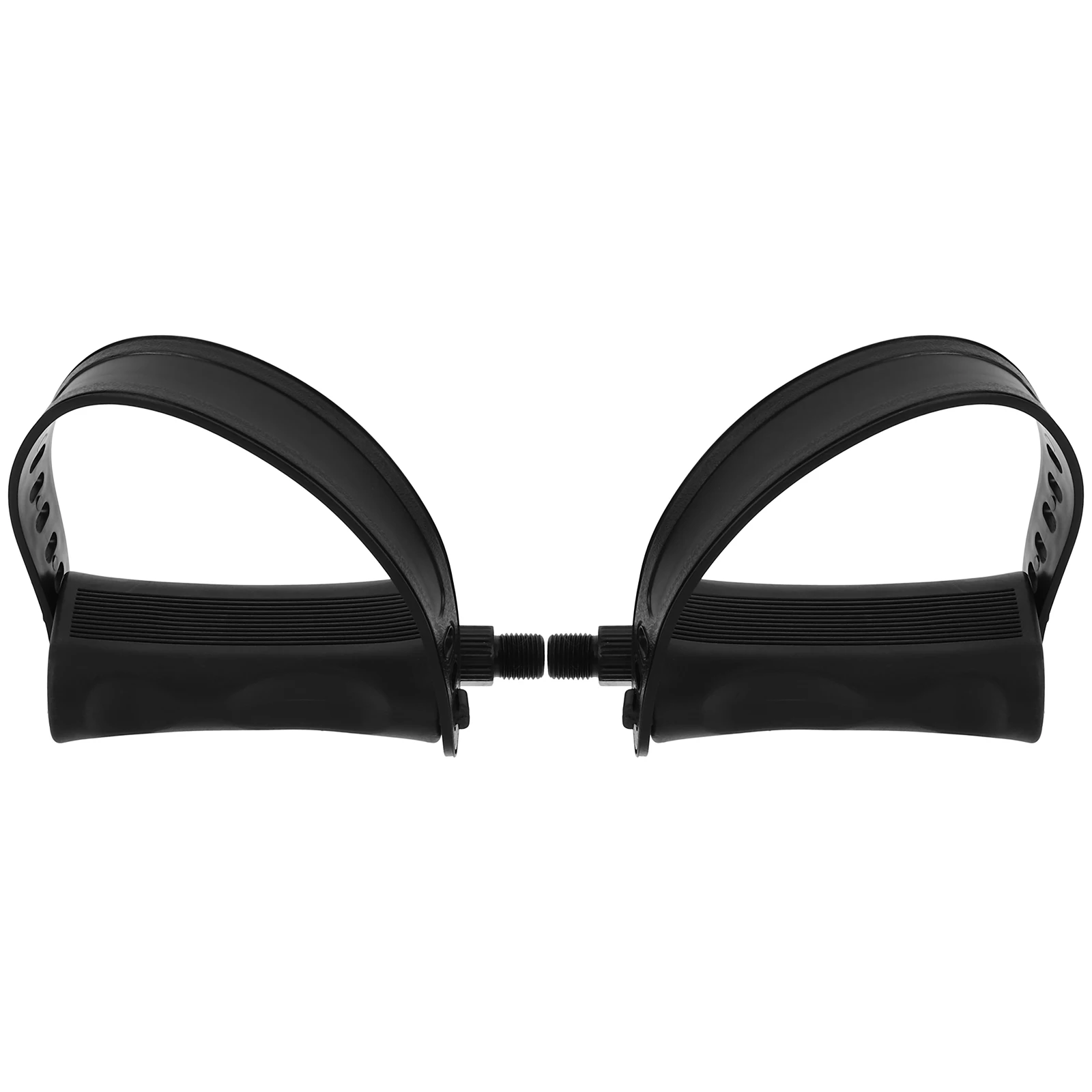 

Exercise Bike Pedals Nonslip Design Adjustable Straps Black Replacement Cycling Parts for Home Accessories