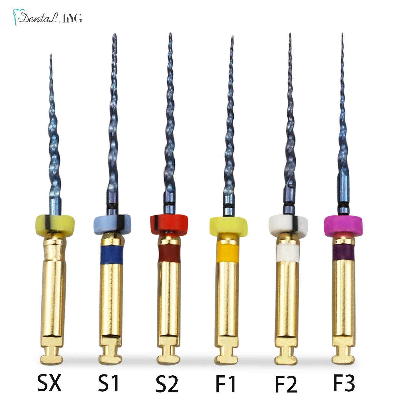 Dental Root Canal File Gold Endo Rotary Super Files Golden Endodontic Files 21mm 25mm Nickel Titainium Instrument Dentistry