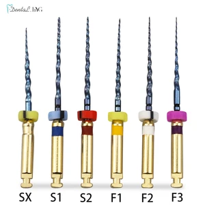 Dental root canal file, super rotary files, golden endodontic files, titanium nickel instrument, dentistry, 21mm, 25mm 10 Main Sales Rotary Lima - №10