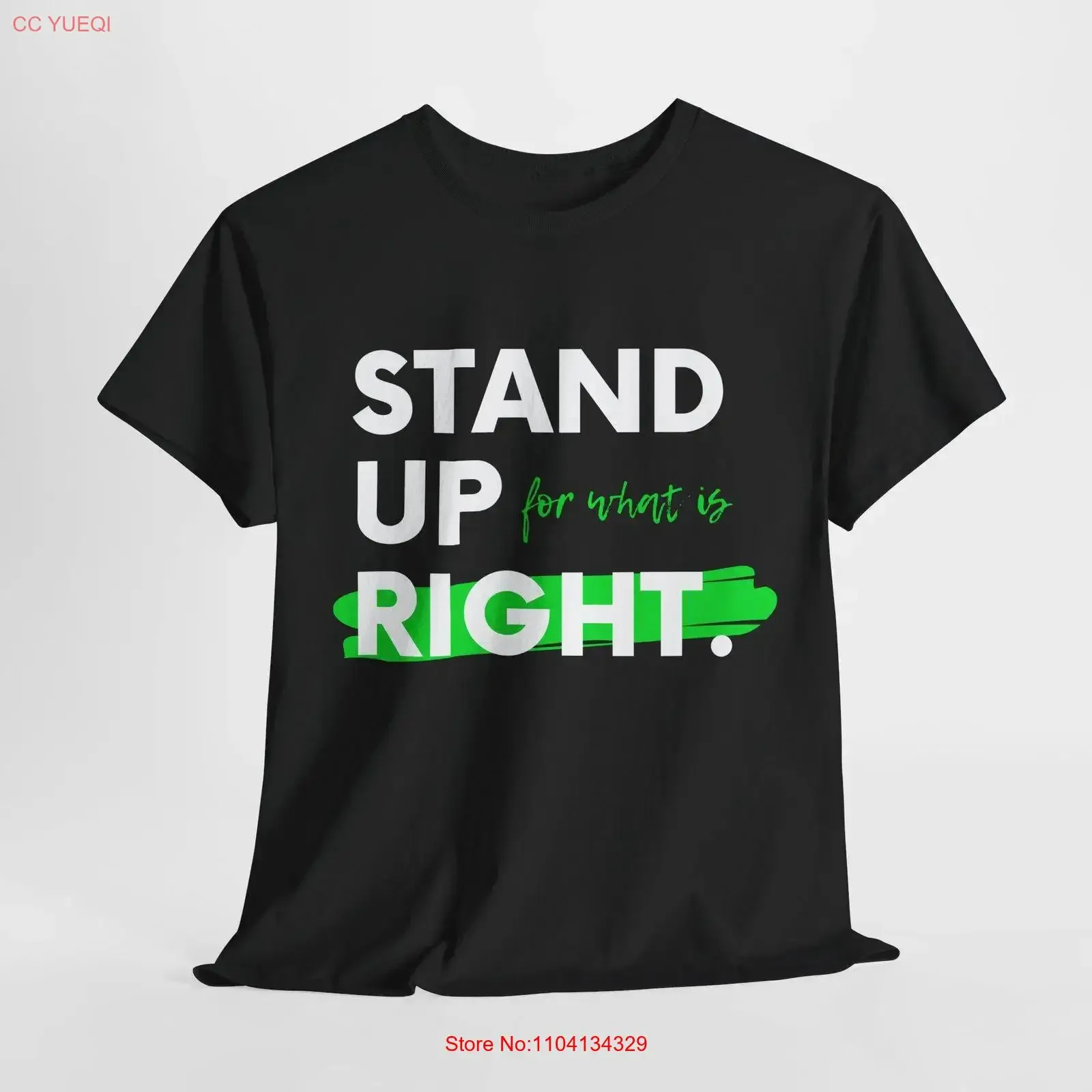 T-shirt en coton épais « Stand up for what is right » – Activiste politique, Allié, Intégrité, Rappel, Enseignant, Justice sociale, vintage