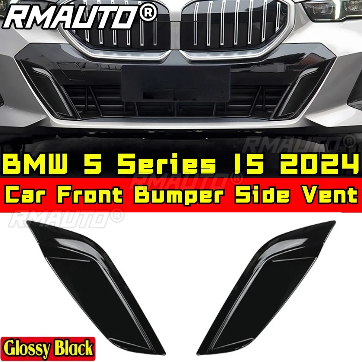 

Car Front Bumper Side Vent Compatible with BMW 5 Series I5 2024 Body Kit Air Vent Outlet Covers Car Accessories