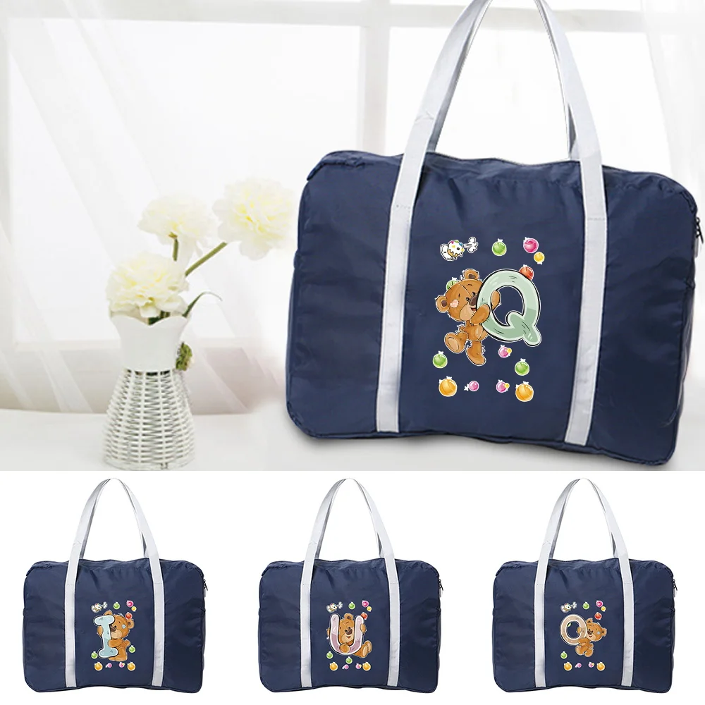 

Fashion Bear Letter Pattern Unisex Folding Bag Portable Waterproof Bag New Large Storage Bag