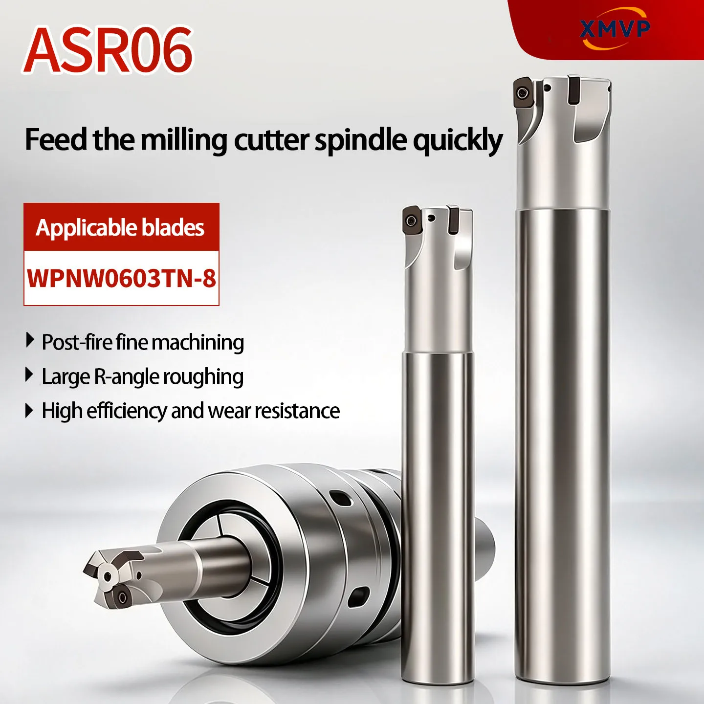 ASR06 fast feed tool holder EPNW0603 blade 33R2 milling cutter shaft CNC rough machining center seismic resistance numerical con