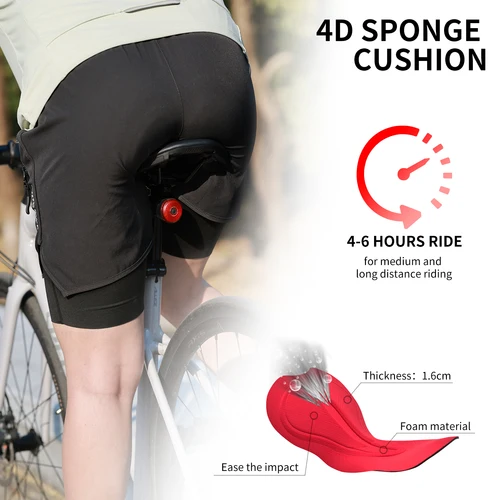 Imagen 2 del producto WOSAWE pantalones cortos de bicicleta Primavera Verano pantalones cortos de carreras de Motocross pantalones cortos de bicicleta de montaña de descenso ropa interior de ciclismo no extraíble