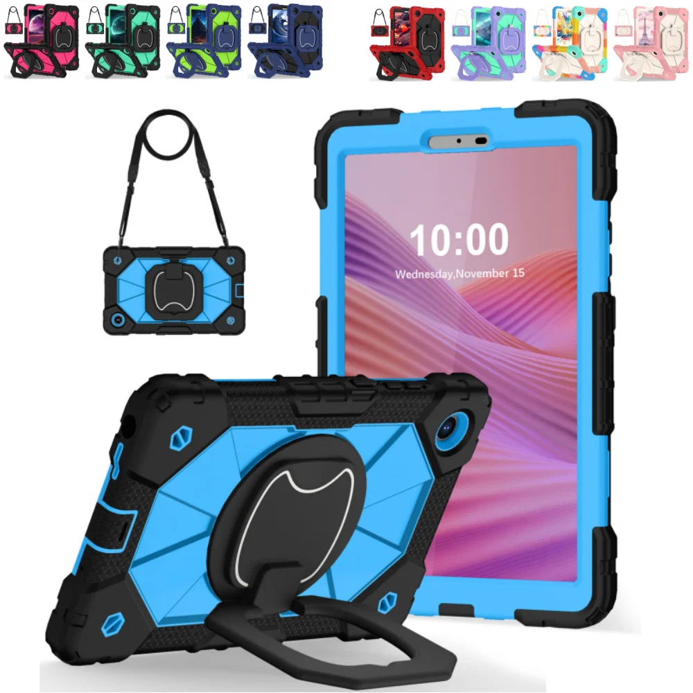 

Heavy Protection Case for Lenovo Tab One 8.7 inch TB305ZU TB305FU K9 8.7" 360° Rotating Stand Shockproof Cover with Straps