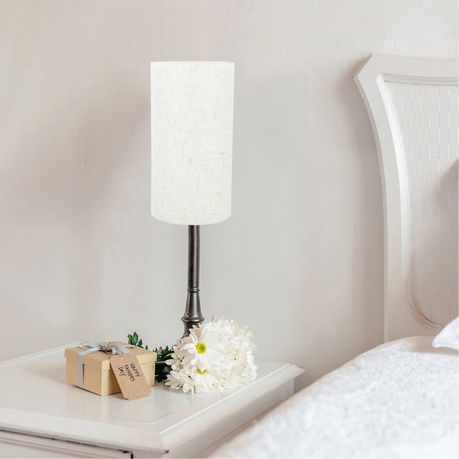 

Round Lamp Shade for Table Floor Lamp Iron Cloth Material Lightweight Easy Installation Decorative Modern Replacement Cover E27