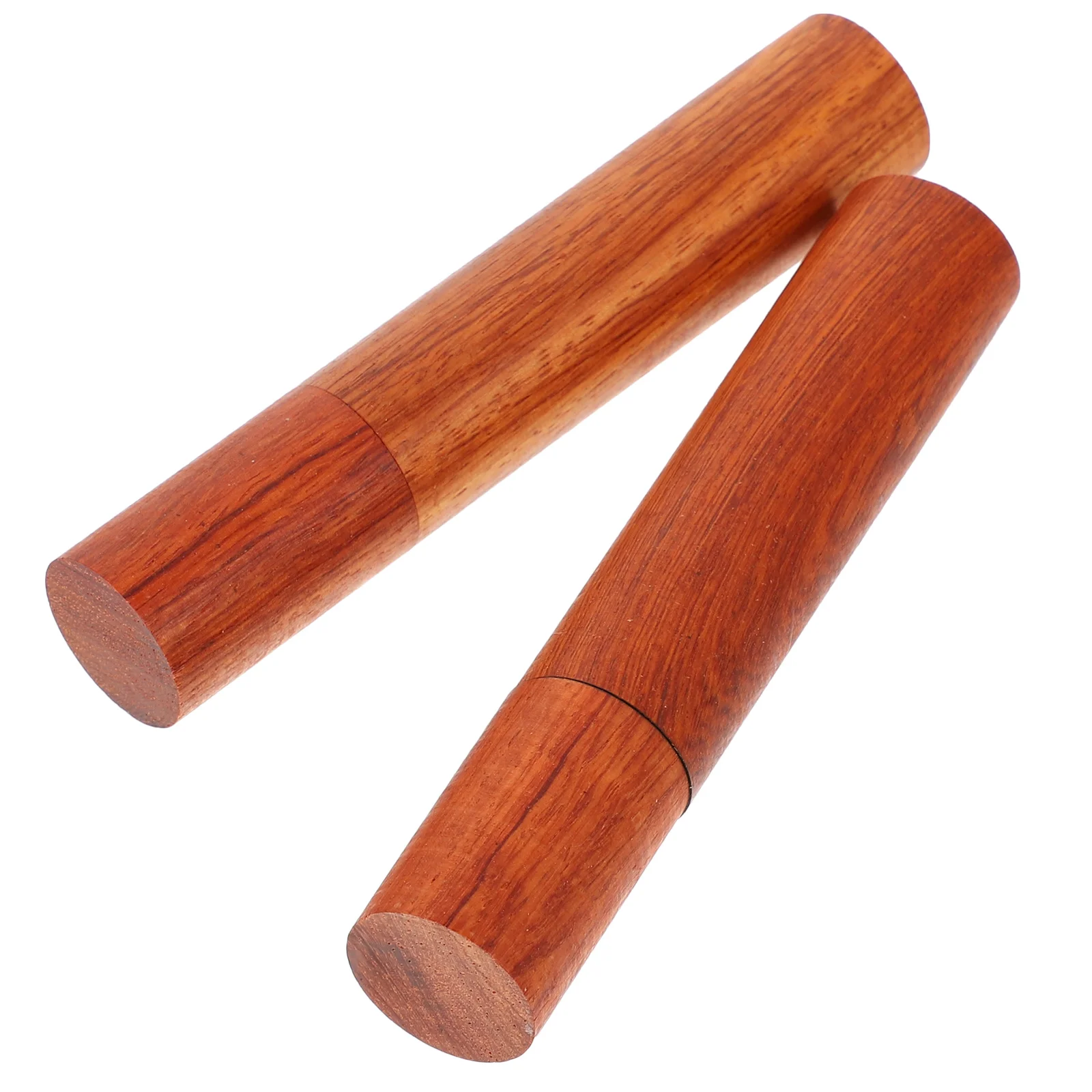 

2Pcs Incense Tube Wooden Natural Storage Holder Brown Home Decor Incense Stick Container Sealing Cover