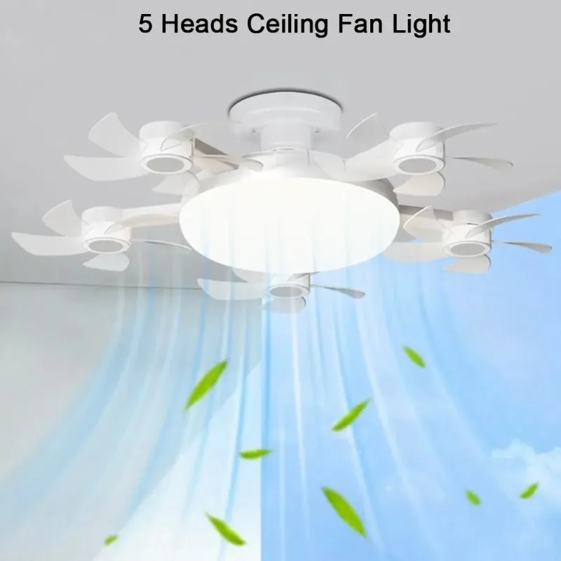New Creative Ceiling Fan Light with Drone-inspired Design Energy-saving Silent High-speed and Variable Frequency for Bedrooms
