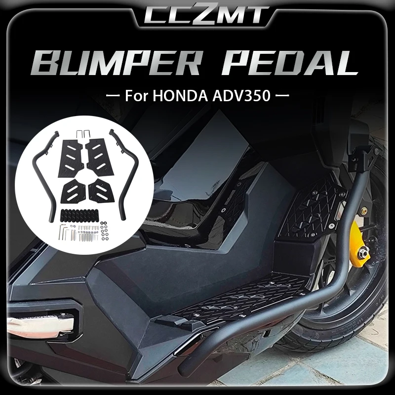 

Motorcycle Engine Guard Crash Bumper with footrest Fairing Frame Protector Accessories For Honda ADV350 ADV 350 Adv350 adv350