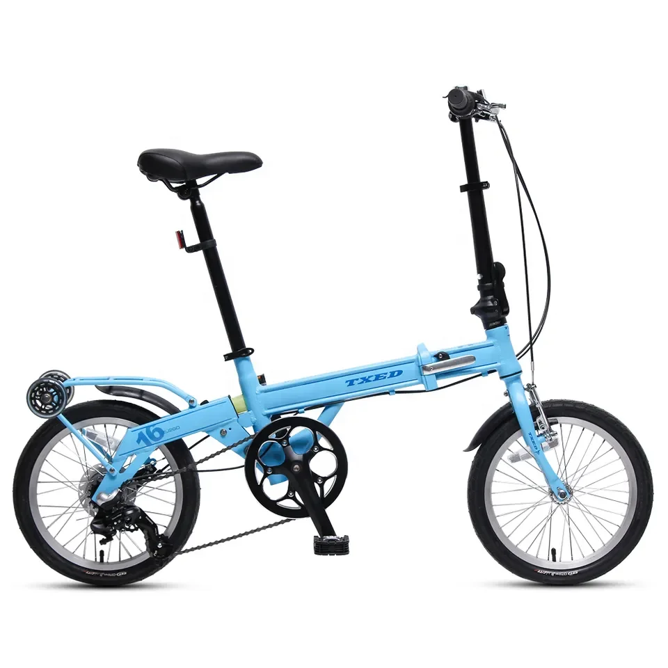 TXED 16 Inch Folding Bicycle  3 speed 16*1.5 City Bike Mini Bikes