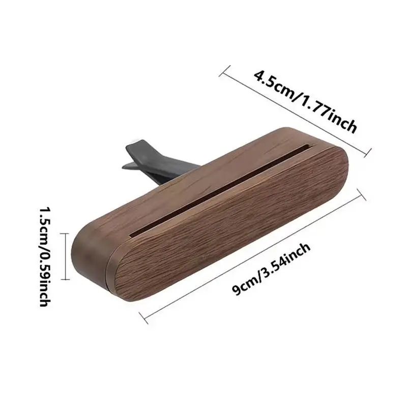 Wood Car Air Vent Diffuser Refillable Retro Style Wooden Clip Aroma Diffuser Natural Fragrance Auto Interior Decoration