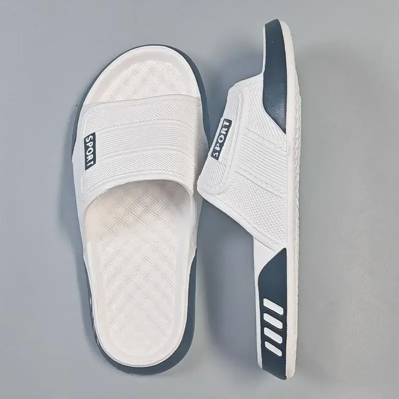ZUOFU Herren-Sportpantoffeln in großen Größen 40-47 mit flacher, weicher EVA-Sohle, rutschfeste Sommerschuhe für drinnen und draußen, für Zuhause und Streetwear. – Detail 7