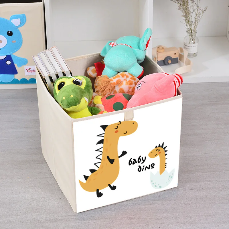 Foldable Storage Box Cartoon Animal Dinosaur Folding Large Laundry Basket Sundries Children Clothes Toys Book Storage organizer