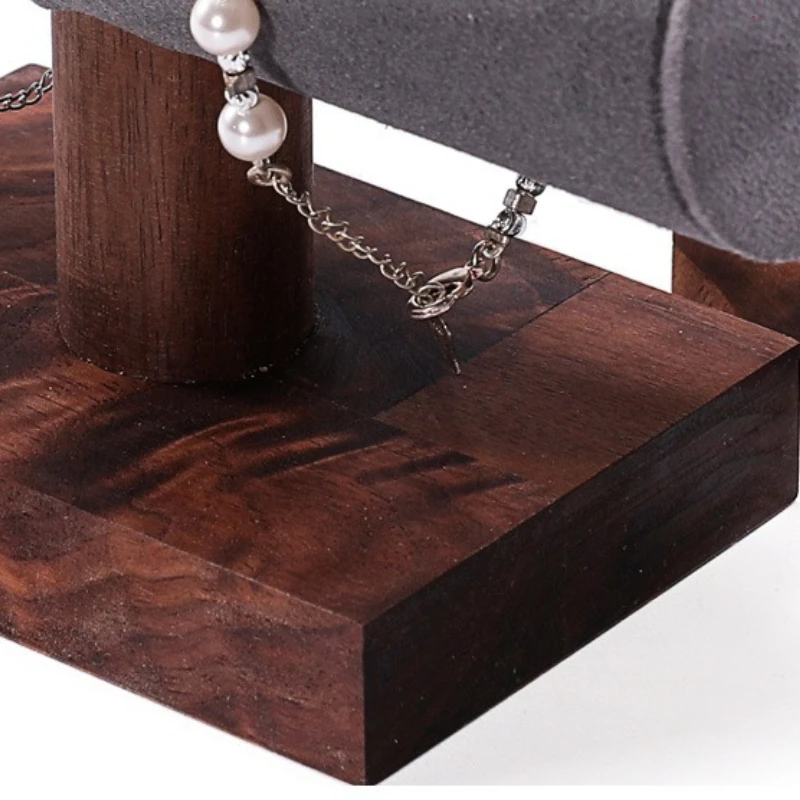 Vintage T-shaped Bracelet Holding Rack Watch Bracelet Bangle Anklet Display Stand Wooden Dresser Jewelry Display Props