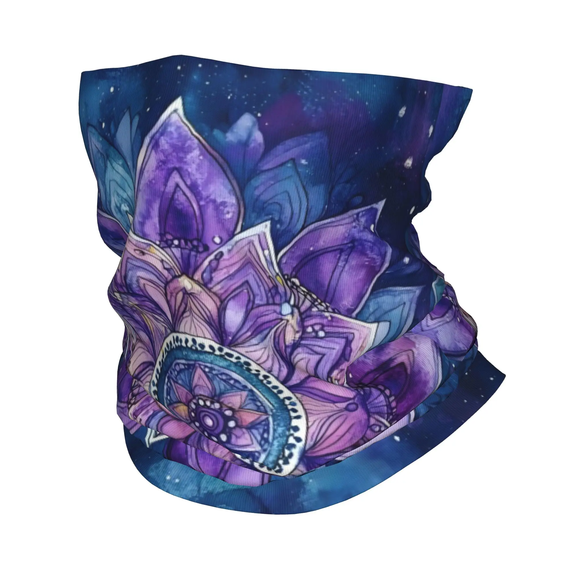 

Винтажная бандана с мандалой, зимняя теплая повязка на шею, женский ветрозащитный шарф для лица, шарф для лыж, барвистая повязка на голову с цветочным узором