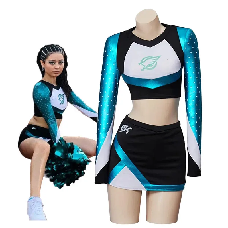 

Maddy Euphoria Cheerleader Uniform Dress Maddy Perez Outfit Cosplay Costume School Girls Women Musical Sports Team Suit