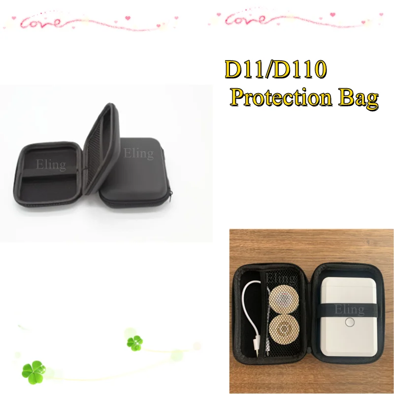 

2022 New Niimbot D11 Protective Case Anti Falling D110 Carry Bag Lable Paper Storage Bag with Zipper 2.5 inch bag