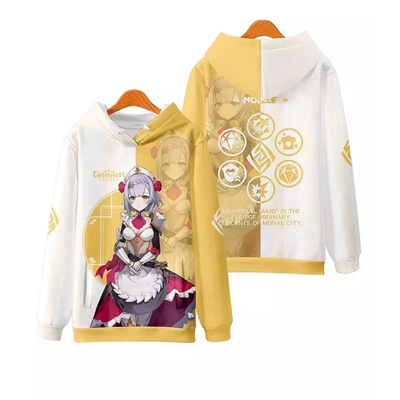 

Game Genshin Impact Noelle Hoodie Cosplay Costume Unisex 3D Printed Hooded Fashion Coat for Spring Autumn Fashion Coat