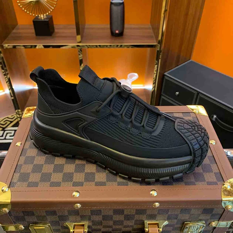 

2025 Spring and Autumn New Men's Casual Comfort Flying Woven Men's Shoes High Quality Fashion Trend All Match Handsome Fan