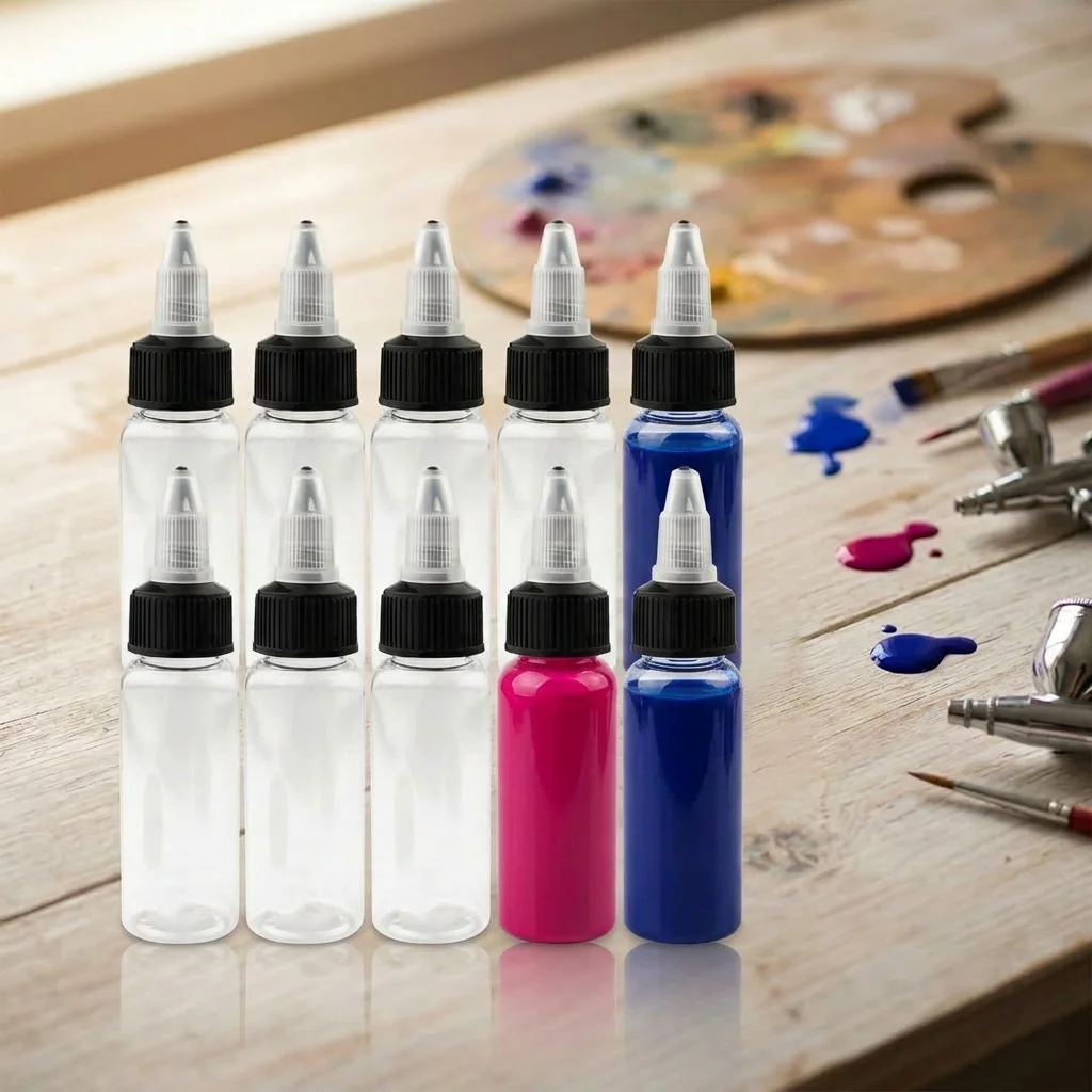 

Joystar 10x 30ML1OZ Paint Ink Dispensing Boston Bottles Plastic Dropper Bottle Empty Squeezable Dropper Sample Bottles
