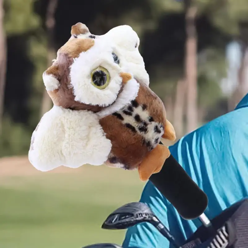 Plush Golf Head Covers Owl Driver Stuffed Funny Headcover Golf Accessories Funny And Functional For Men Golf Fit Drivers And