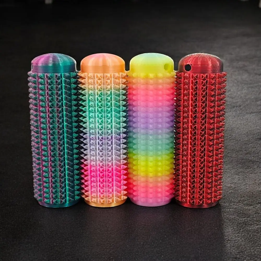 Novedad, llavero sensorial táctil sin BPA, estimulación sensorial, agarre puntiagudo portátil, llamativo texturizado, agarre Stim, llavero para amigos