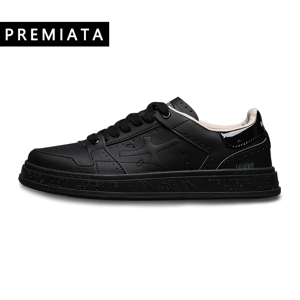 

PREMIATA Men's Retro Niche Light Luxury Suede Low-top Casual Shoes Street Trend All-match Classic Black Sports Skateboard Shoes