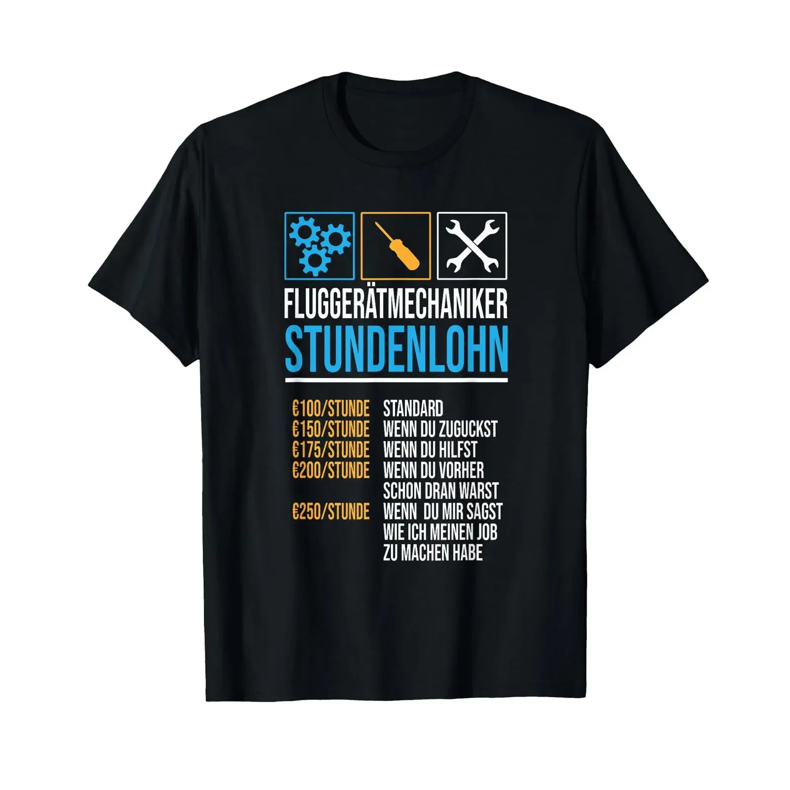 Aircraft mechanic hourly wage T shirt vintage Washed Soft streetwear Unisex Versatile Breathable Stretched graphic homme