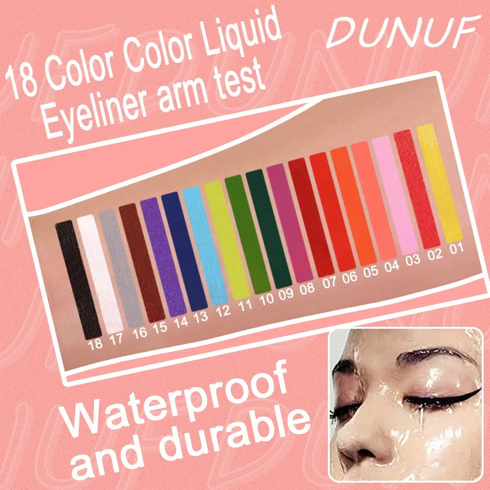 Eyeliner liquide coloré à séchage rapide, crayon pour les yeux imperméable, longue durée, cosmétiques pour les yeux, bleu, vert, paillettes, outils de maquillage Showdow