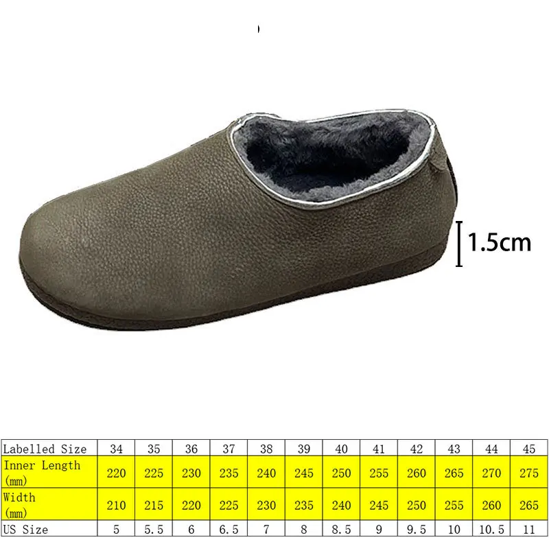 Koznoy damski próżniak 2cm skóra naturalna ciepłe futro jesienno-zimowa wiosna z miękkimi podeszwami mieszkania kobiety Slip on pluszowe mokasyny