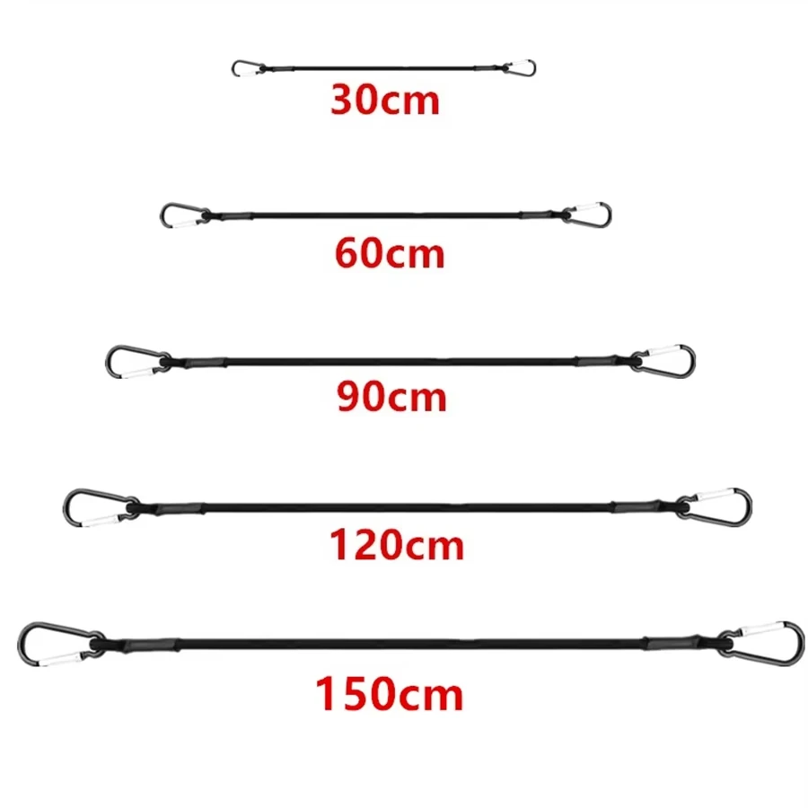 30/60/90/120/150CM Dehnbare Elastische Seile 8MM Spanngurte mit Haken Leichtgewichtige Fahrrad-Befestigungsgurte Auto-Gepäckgurte Dachgepäckträger-Gurte – Detail 5