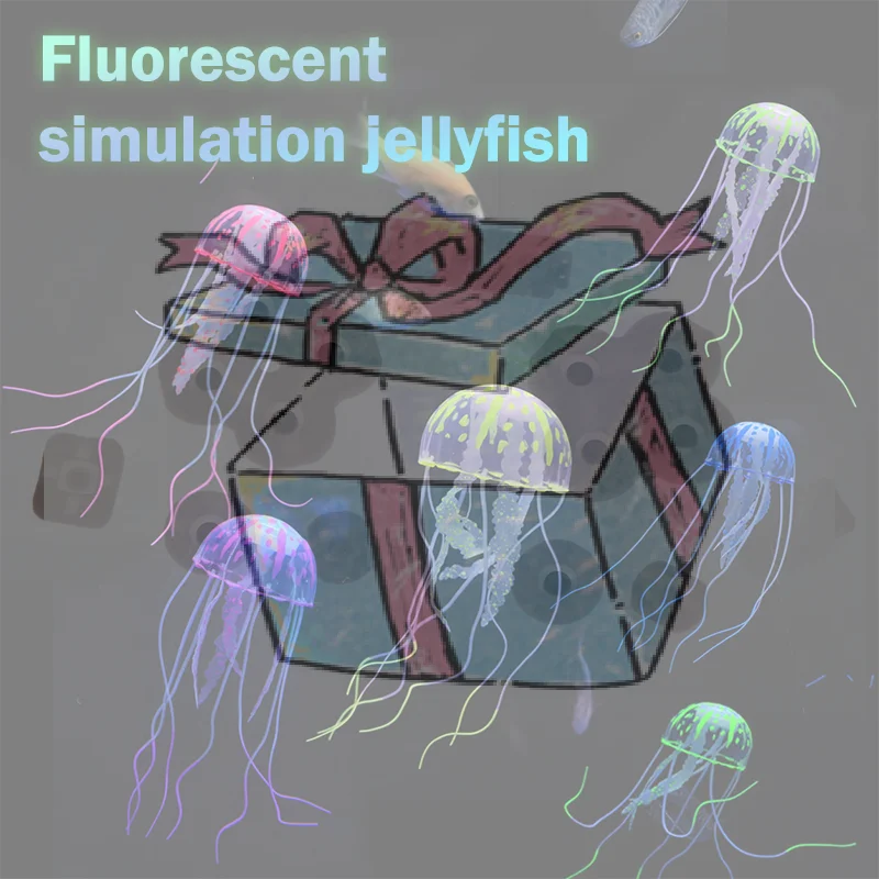 

Креативные светящиеся фигурки медуз для аквариума, подводные светящиеся украшения, миниатюрные статуэтки, подарки