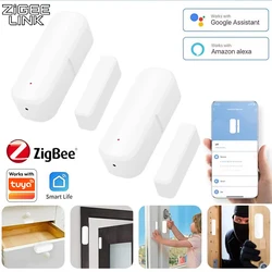 Zigbee Door Window Sensor Smart Security Alarm Open Closed Detectors Home Anti-theft Door Contact Sensor For Tuya Google Alexa