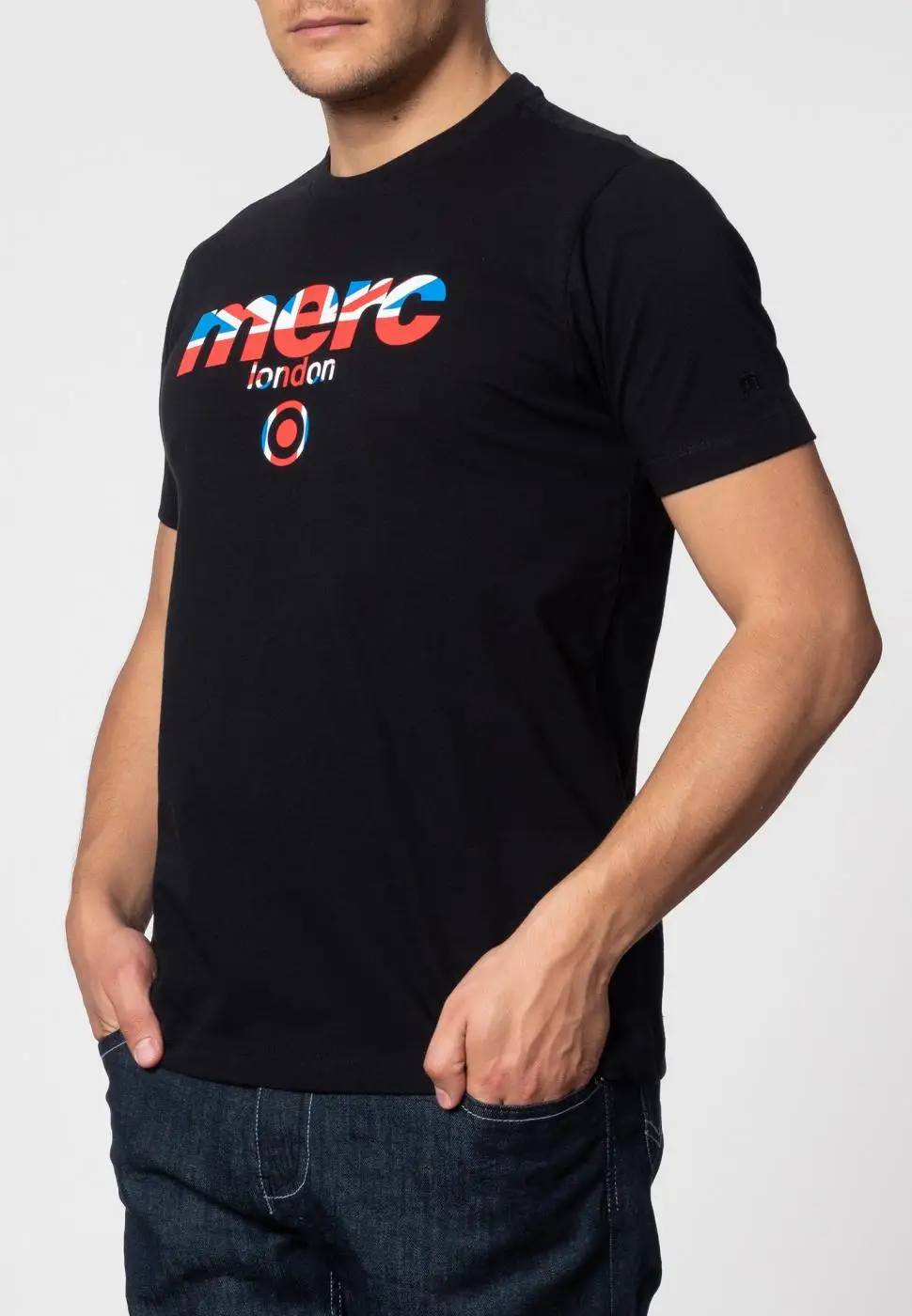 لندن ميركوري طباعة القطن الأسود تي شيرت 2025 جديد الصيف تنفس الشارع الاتجاه Y2k Harajuku نمط للجنسين موضة بلايز عادية