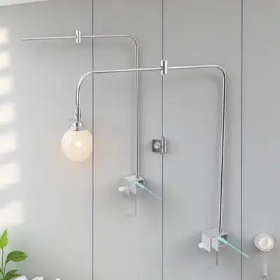 

1Set Fish Tank Light Rack Silver Adjustable Hanging Bracket for Lamp Stand Aquarium Lighting Support Aluminum Alloy Reusable