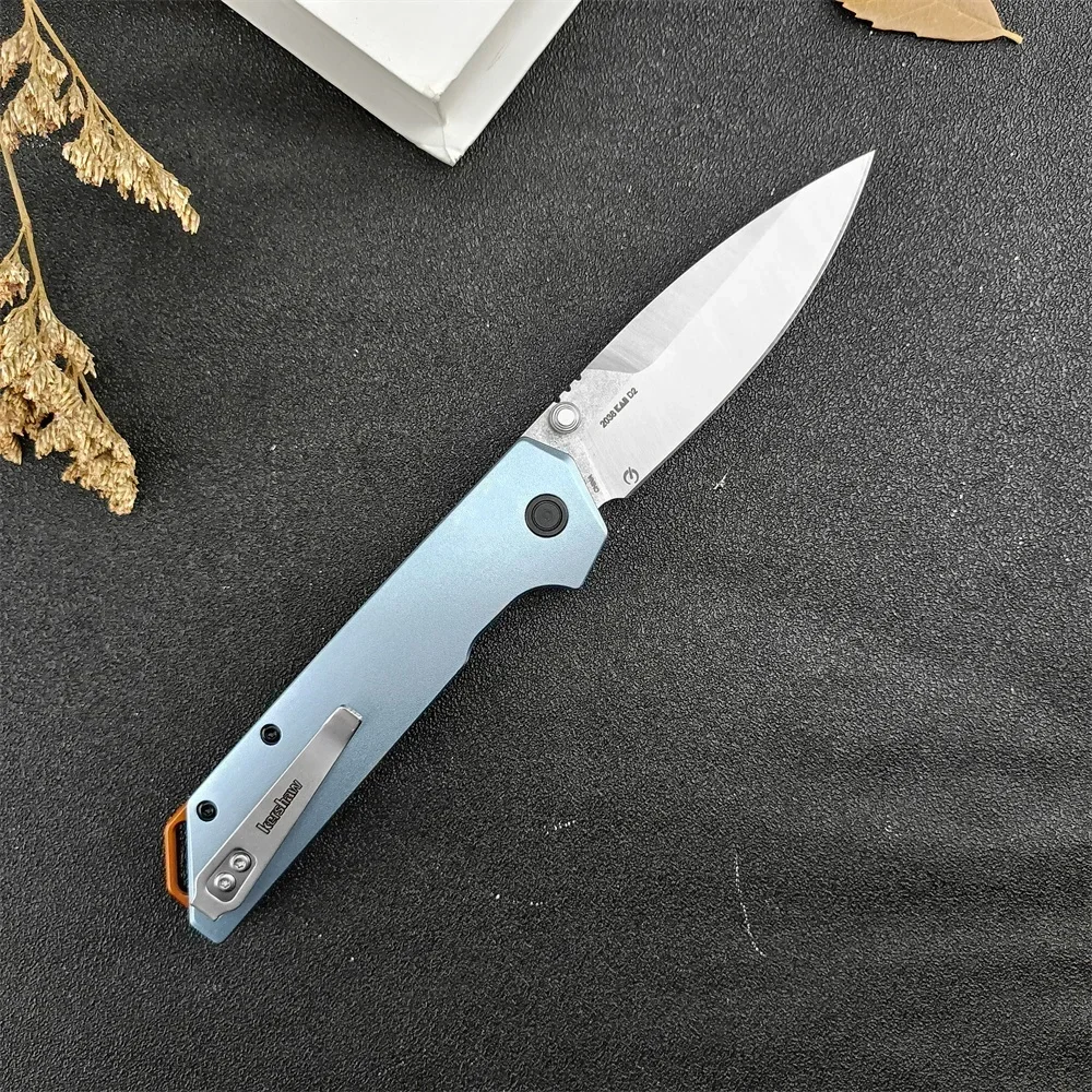 2038 Series Iridium Folding Knife D2 Blade Aluminum Handle Survival Hunting Rescue Pocket Knives Outdoor Camping Tools