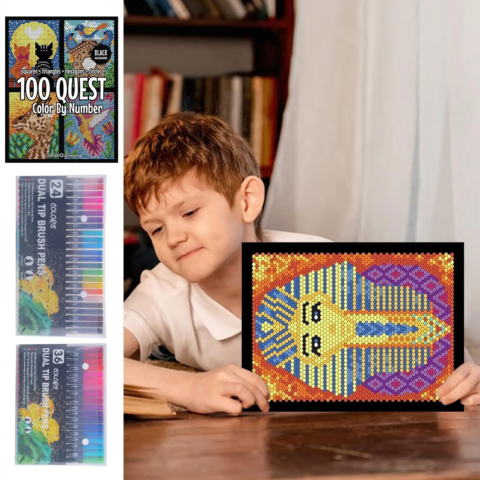 لون الكبار حسب الرقم، مدرب تلوين لتخفيف التوتر، كتاب رسم بالأرقام للبالغين والأطفال والنساء والفتيات، ألعاب الحرف اليدوية