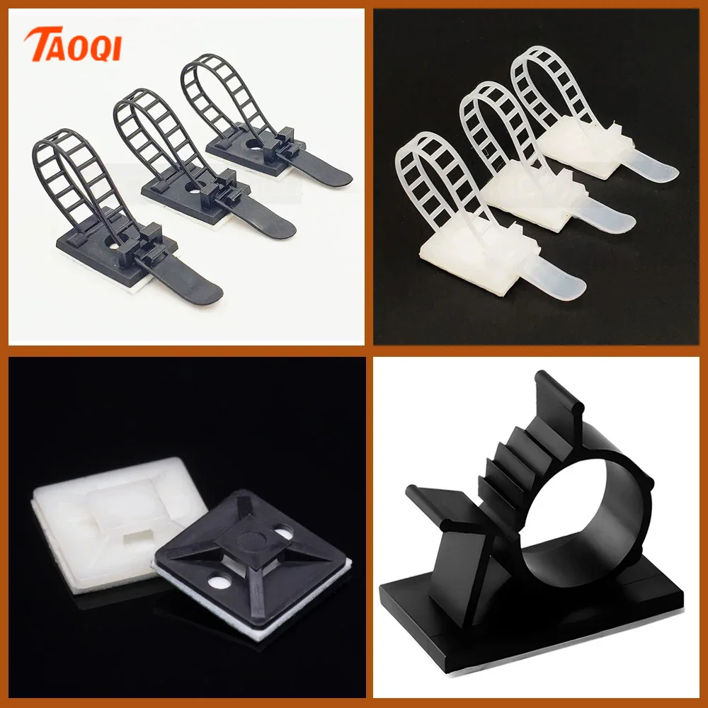 

Adjustable Cable tie Mounts Fixing Cable Clips Self-Adhesive Cable Holder Wire Organizer cable tie mounting base Cable clamp