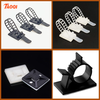 Adjustable Cable tie Mounts Fixing Cable Clips Self-Adhesive Cable Holder Wire Organizer cable tie mounting base Cable clamp