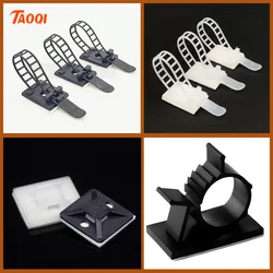 Adjustable Cable Tie Mounts Fixing Cable Clips Self-Adhesive Cable Holder Wire Organizer Cable Tie Mounting Base Cable Clamp