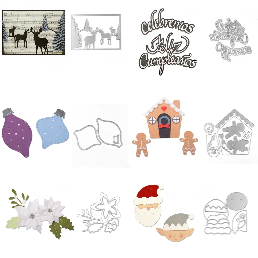 

Santa Elf Cutting Dies Set For DIY Scrapbooking Album Card Making Decoration Paper Craft Metal Die Cuts