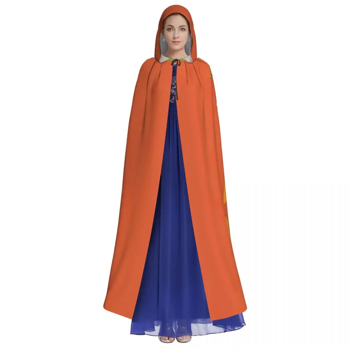 Customization Kawaii Pumpkin Face Halloween Long Hooded Cloak For Unique Cape
