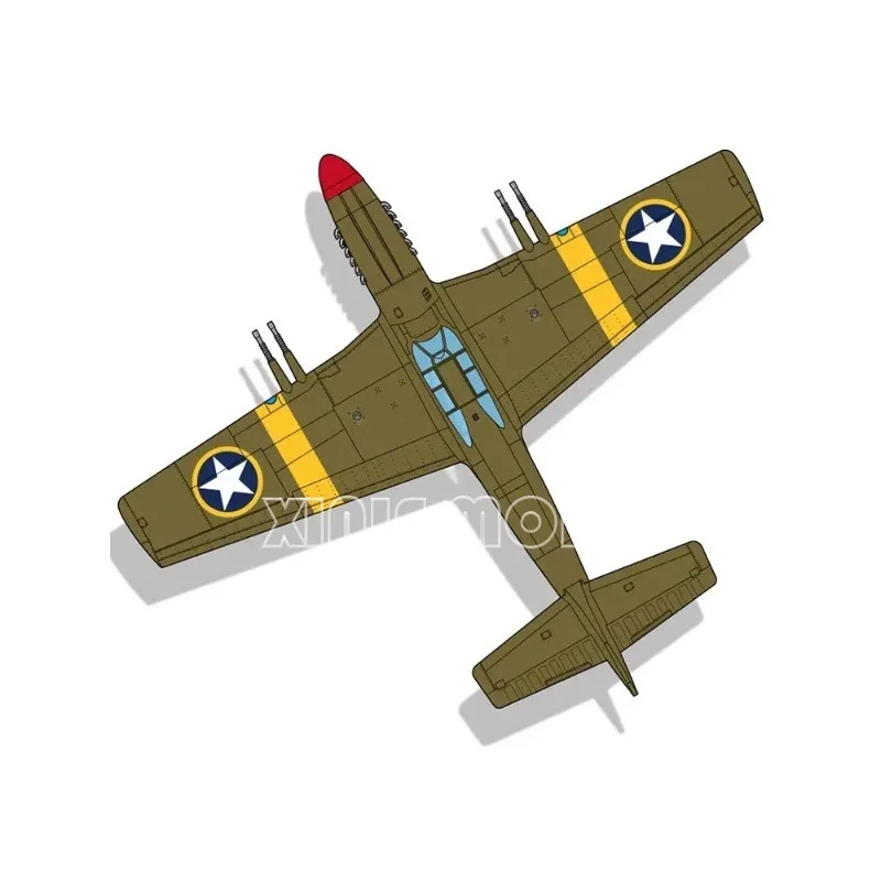 Academia 1/48 12338 USAAF P-51 "Africa do Norte" Kit de modelo de aeronave montado de plástico DIY coleção presente