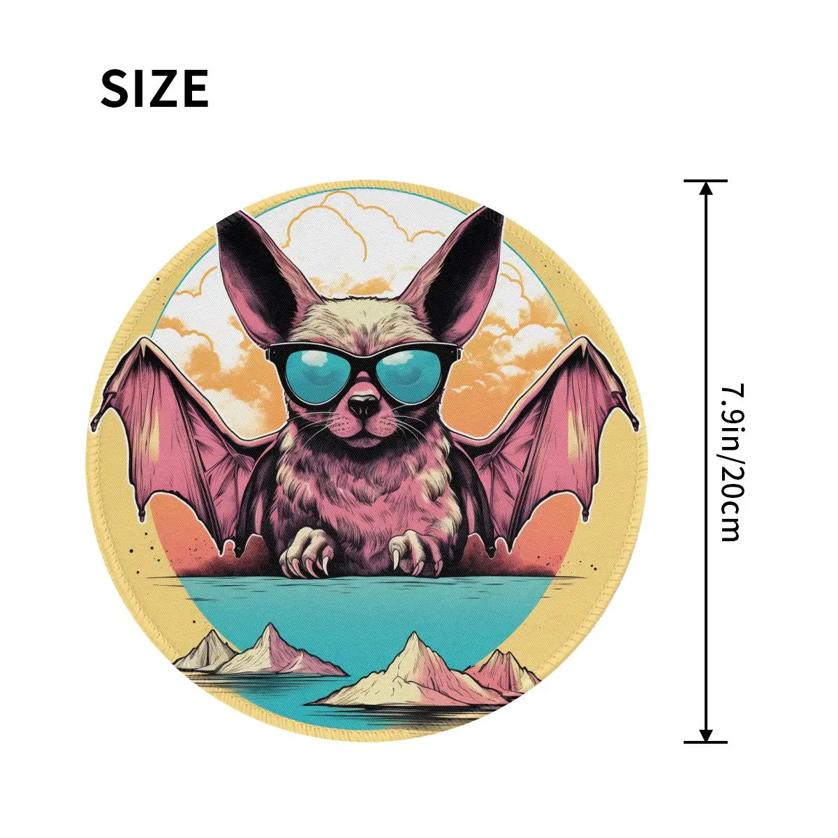 Bat Mouse Pad Sky Landscape Glasses Anti Fatigue High Quality Mousepad Photo Office Rubber Fantasy Mouse Mat