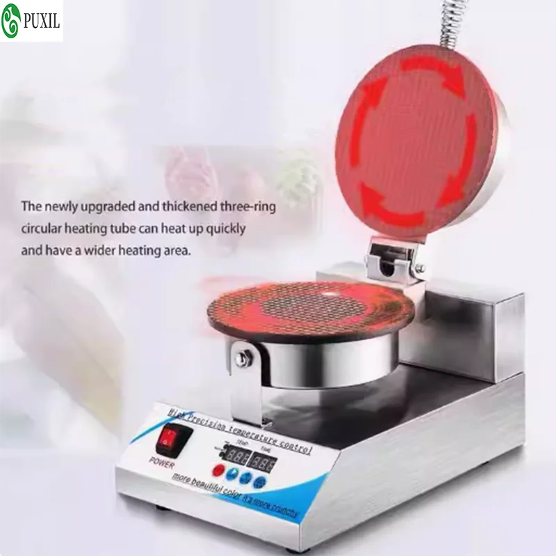 Electric Rotary Waffle Stove Precise Temperature Control Waffle Maker Doughnut Ice Cream Cone Grill Cake Oven Waffles Machine