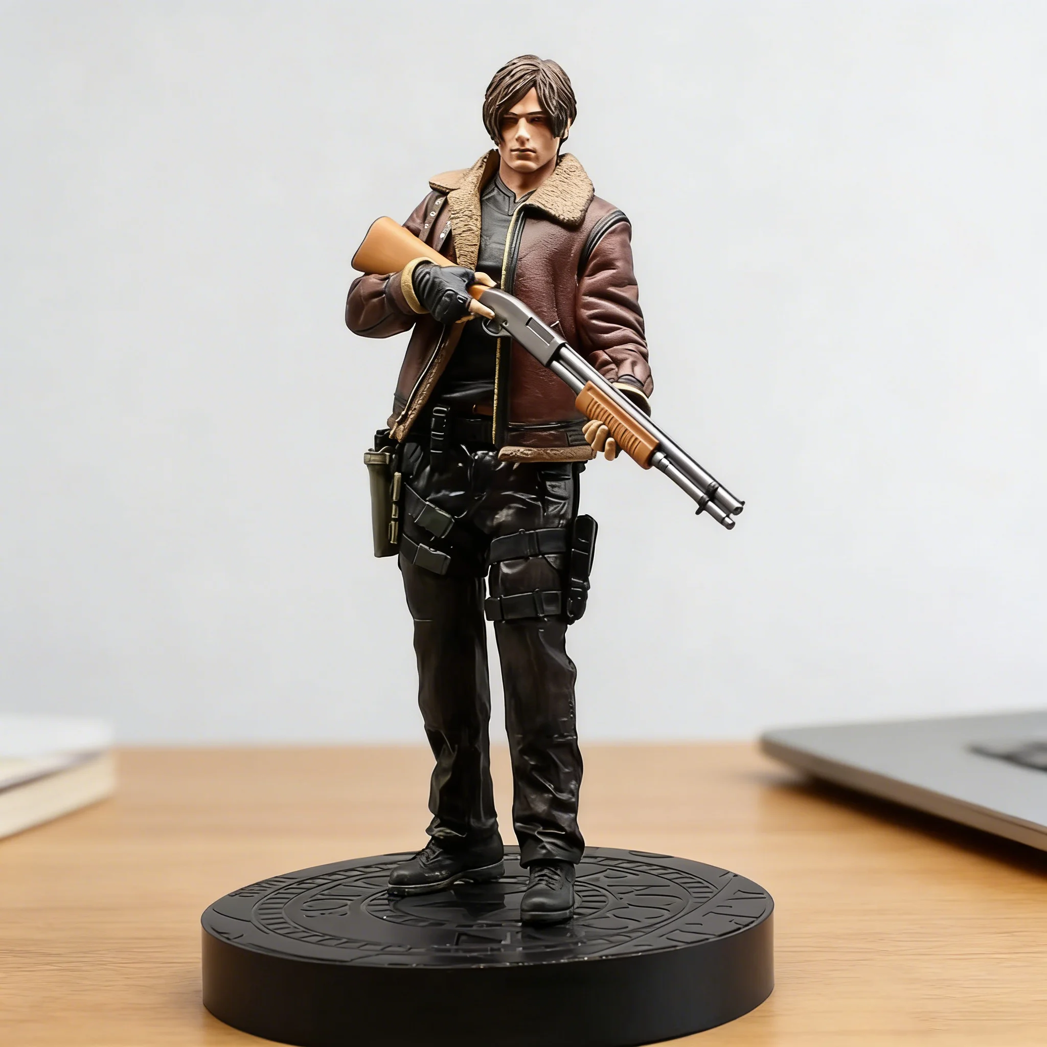 

32cm Anime Leon Zombie Hunter Action Figure Large Gk Statue Collectible Model Toy Desktop Decoration Toys For Boys Gift