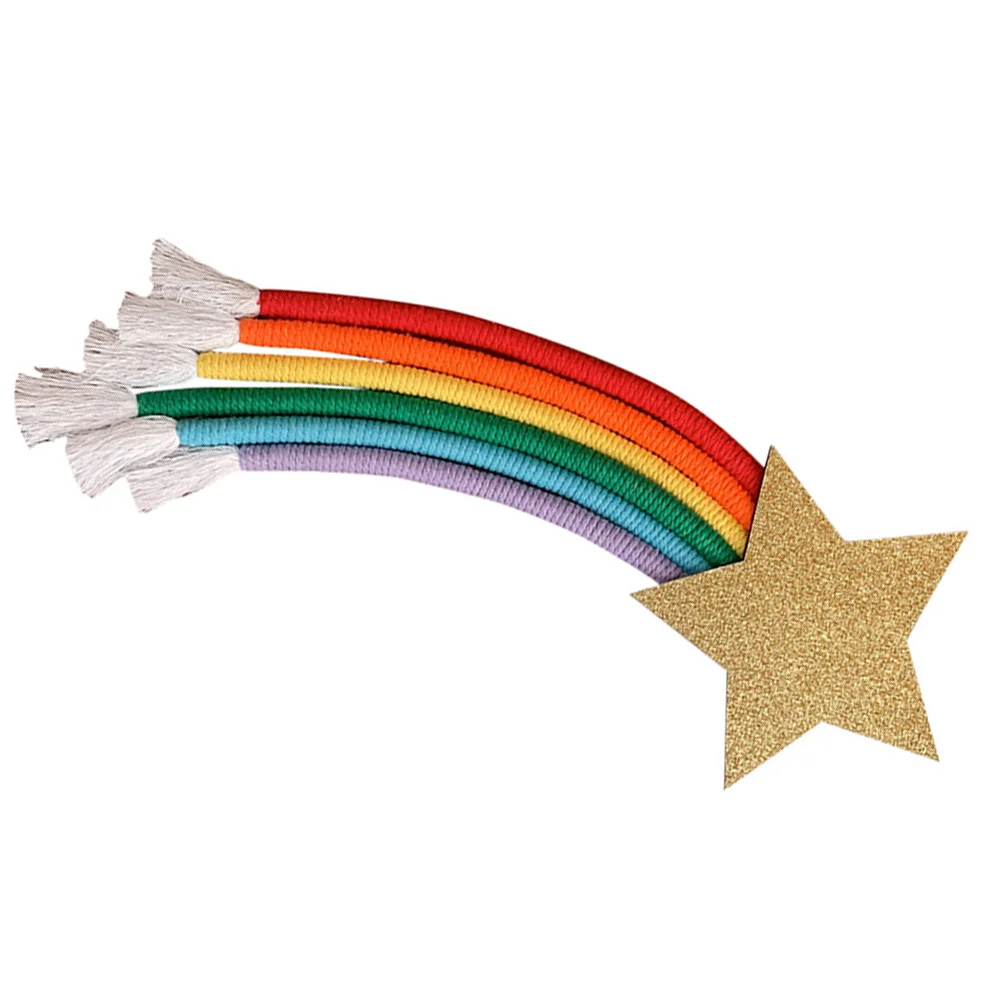 

1Pcs Rainbow Color Decorative Tapestry Wall Hanging Ornament Nordic Style Home Decor Tassels