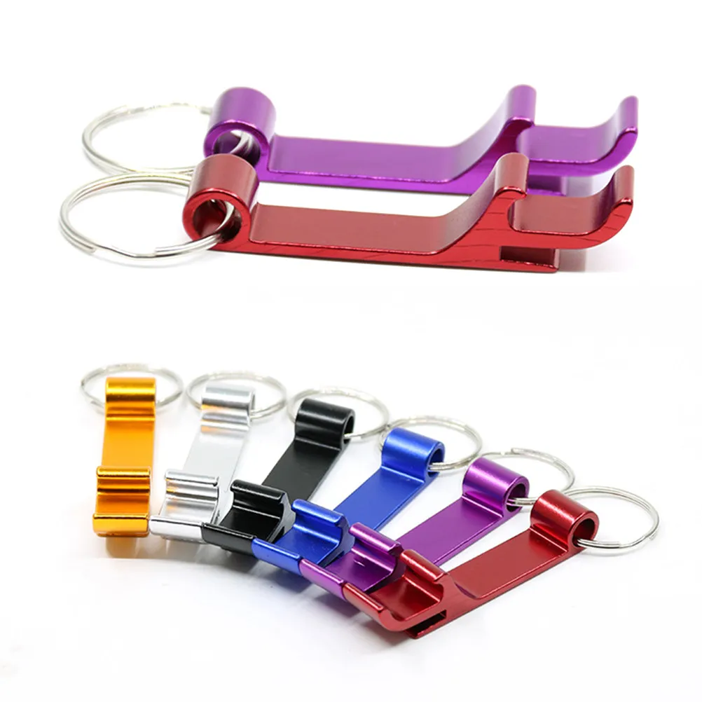 10pcs Mini Keychain Bottle Opener Aluminum Alloy Portable Bar Tool For Beer Camping Travel Party Wedding Home Office Accessory