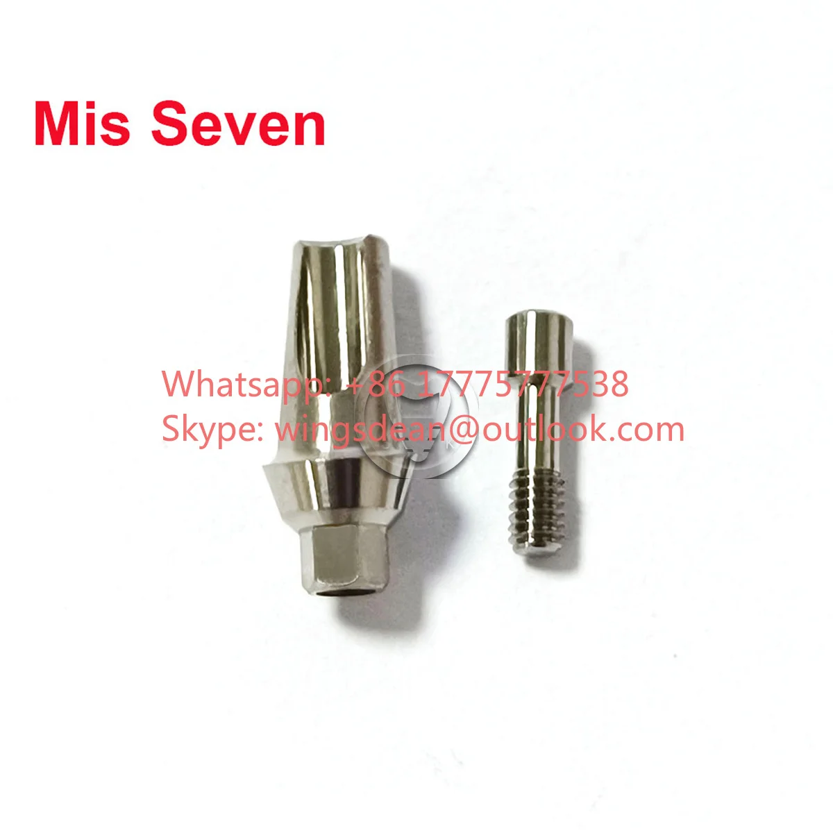 

MIS Compatible Seven Anatomic Angled Cemented Abutment 15 Degree 25 Degree Angled Abutment Platform Standard and Wide